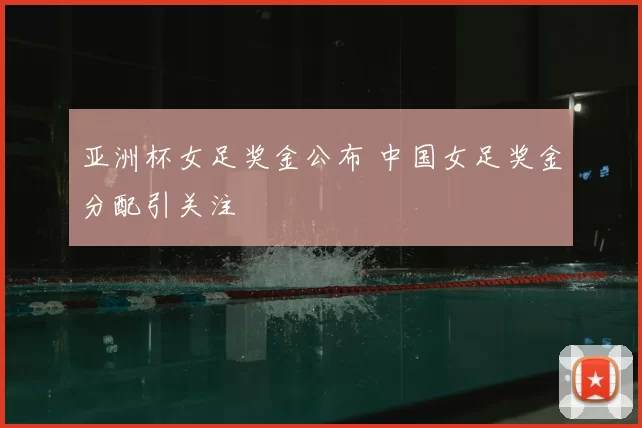 亚洲杯女足奖金公布 中国女足奖金分配引关注